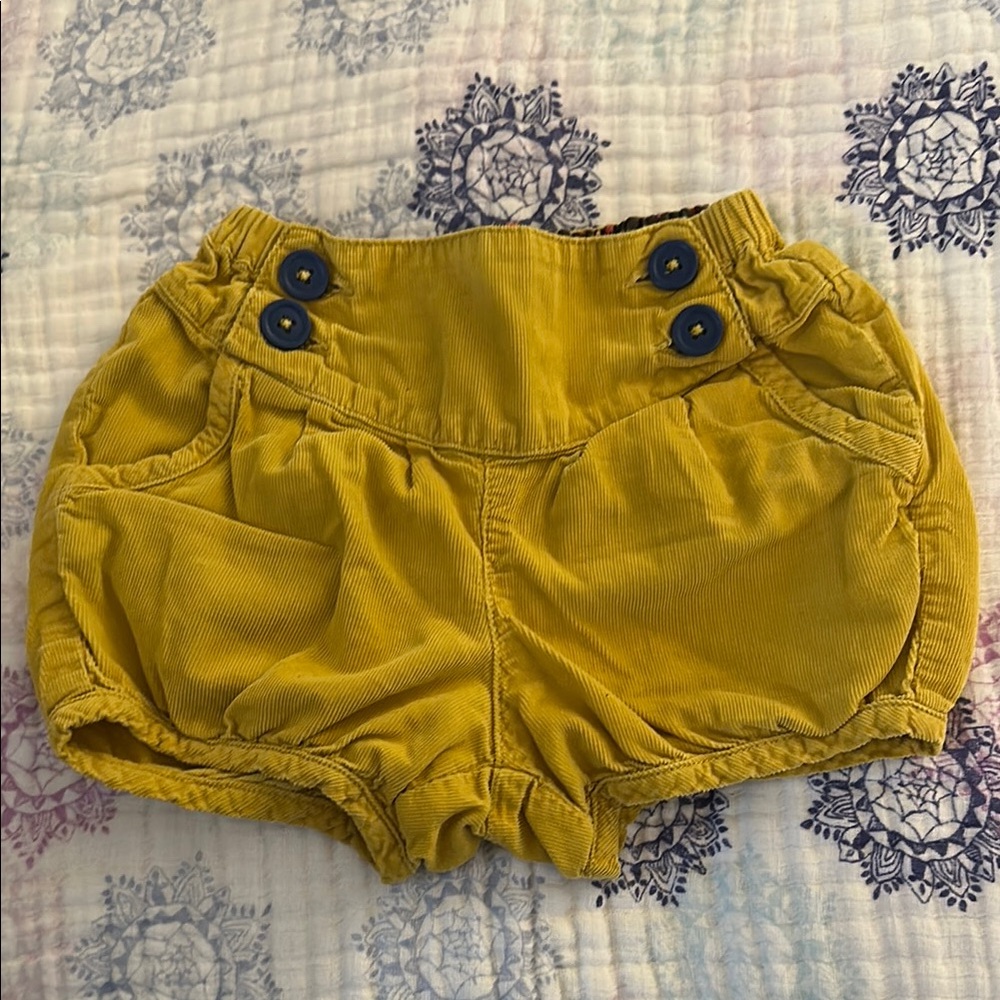 Baby Boden Yellow Kids Corduroy Shorts size 2-3 Y - Picture 1 of 4
